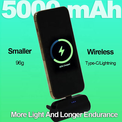 Сверхлегкий быстрый зарядный портативный 5000 мАч Power Bank 96g с встроенным держателем