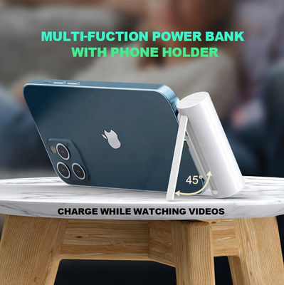 Сверхлегкий быстрый зарядный портативный 5000 мАч Power Bank 96g с встроенным держателем