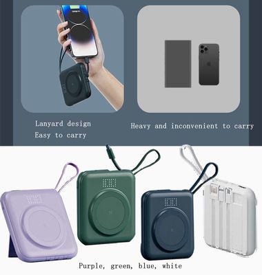 Компактный беспроводный мобильный энергобанк 15000mAh 20000mAh OEM с светодиодным дисплеем