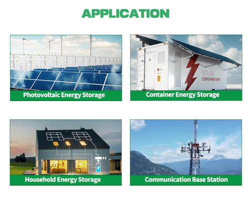 Раковина установлена на 51.2В литий-ионный аккумулятор 304AH 320Ah 16KW 15KW Солнечная система