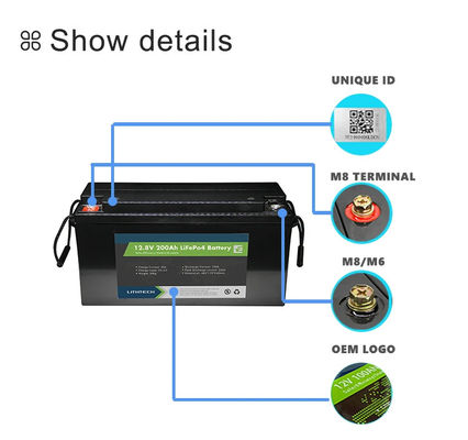 12в 24в 100ах 120ах 200ах 300ах Lifepo4 Bluetooth Железофосфатная батарея Батарея 100 кВтх Литийный пакет с Bluetooth
